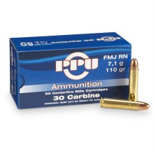 Munizioni 30 Carbine 110gr FMJ conf. 50 pezzi (PPU)