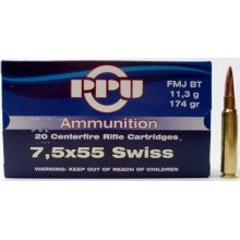 Munizioni 7,5x55 Swiss FMJ BT 174gr conf. 20 pezzi (Prvi Partizan)