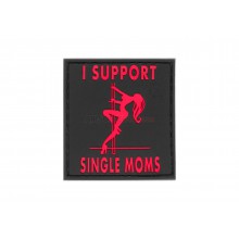 Patch in gomma rossa I Support Single Moms (JTG)