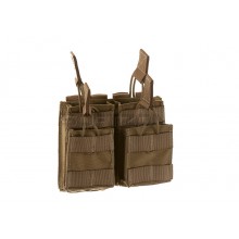 Tasca portacaricatori 4 tasche per M4/M16 in cordura Coyote Brown (Claw Gear)