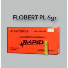 Cartuccia cal 8 Flobert 6gr Plastica Piombo 8 / 10 conf. 50 pezzi (Danesi)