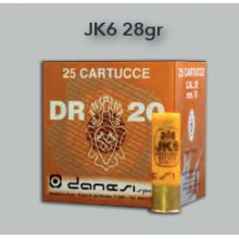 Cartuccia JK6 cal. 20 Contenitore 28gr Piombo 7 conf. 25 pezzi (Danesi)