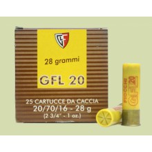 Cartuccia caccia GFL 20 28g 20/70/16 Piombo 10 - 25 Pezzi (Fiocchi)