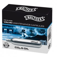Bombole CO2 Walther x lubrificare 12 g. (Walther) 5pz.