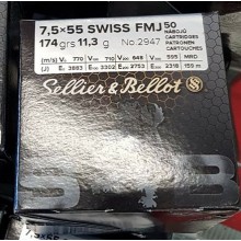 Munizioni cal 7,5x55 Swiss 174 gr 50 Pezzi (S&B)