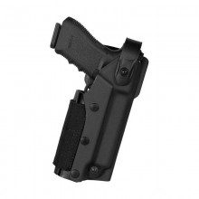 Fondina in polimero termoformato per armi con torcia tattica (Vega Holster)